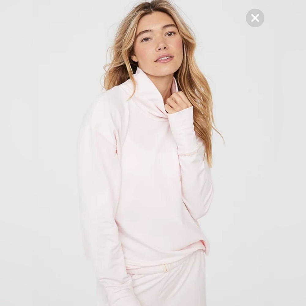 OFFLINE By Aerie OTT Mock Neck Fleece baby pink